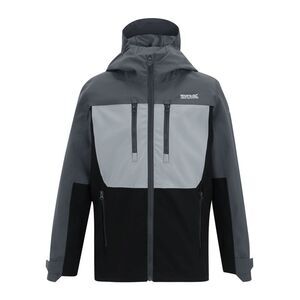 Regatta Childrens/Kids Highton Monochrome Waterproof Jacket / Seal Grey/Cloudy G